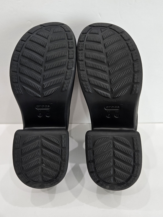 CROCS Siren Black Platform Clogs High Heel Sandals Slides Womens/11  Mens/9